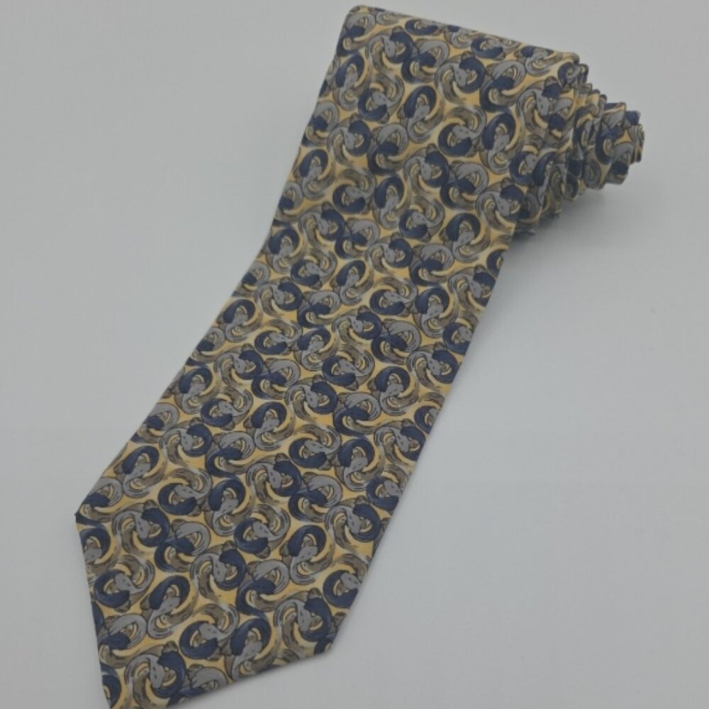 Gilda’s Club Silk Tie Dolphin Pattern Made in USA